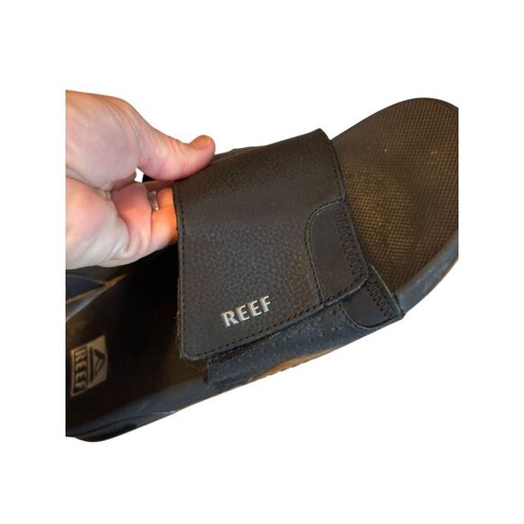 Reef Mens Slide Sandals Black Non-Slip Rubber Casual Footwear Size 11 - Picture 2 of 6